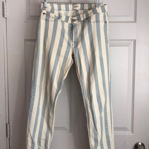 HUDSON JEANS: blue striped pant